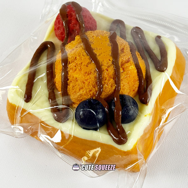 Handmade Food Taba Squishy Chocolate Fruit Ice Cream Toast