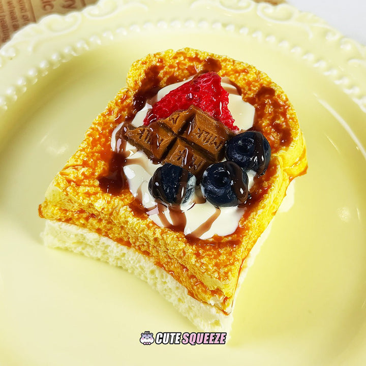 Handmade Food Taba Squishy Fruit Cream Toast