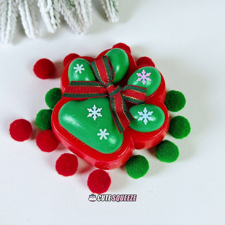 Handmade Squishy Fluffy Christmas New Year Cat Paw