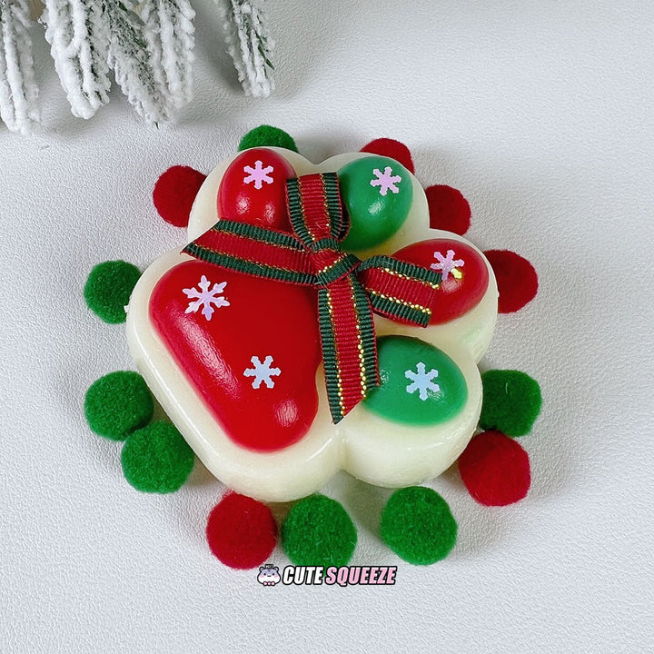 Handmade Squishy Fluffy Christmas New Year Cat Paw