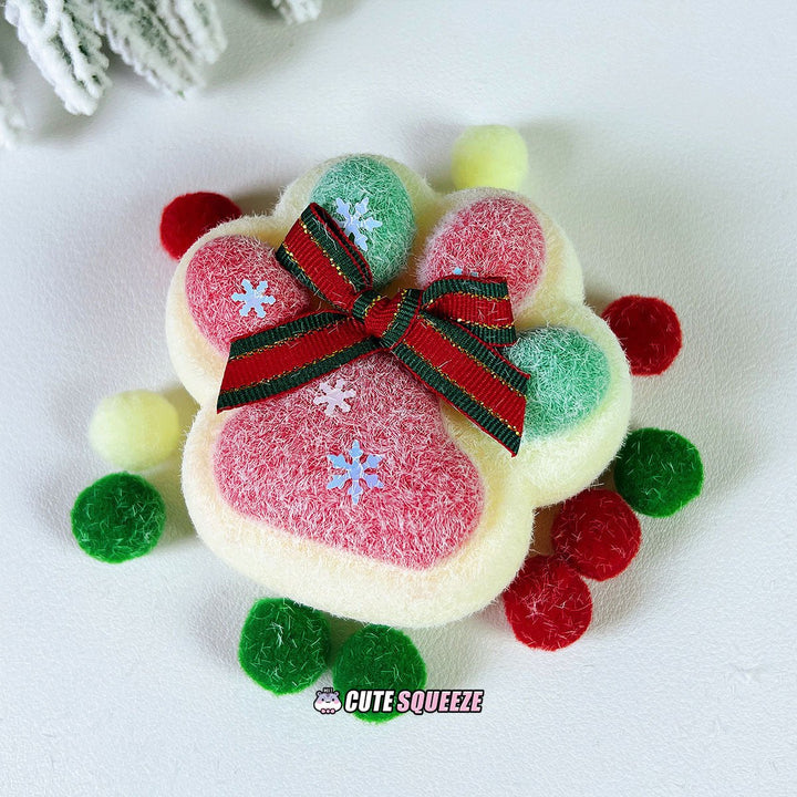 Handmade Squishy Fluffy Christmas New Year Cat Paw